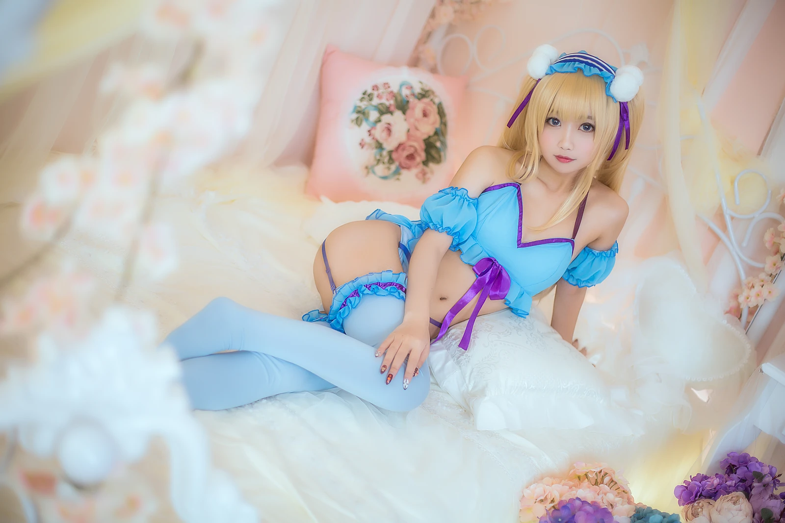 图片[2]-白嫩美少女鬼畜瑶 睡衣 14P-COS世界